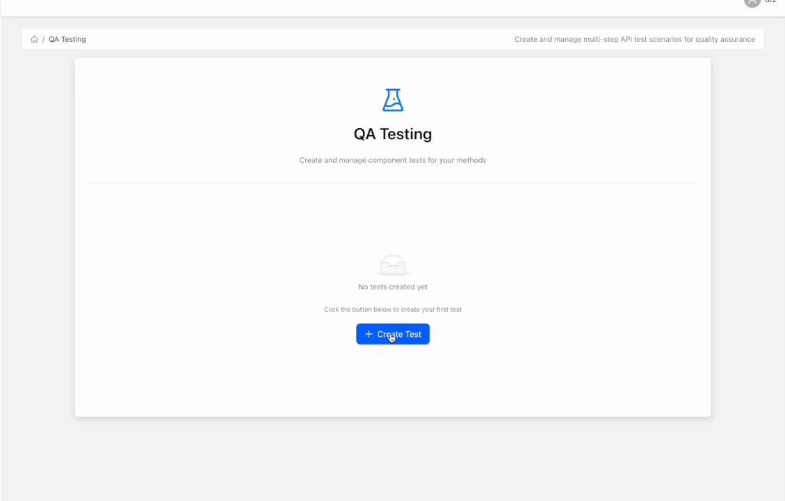 Zero Code Test Creation Animation