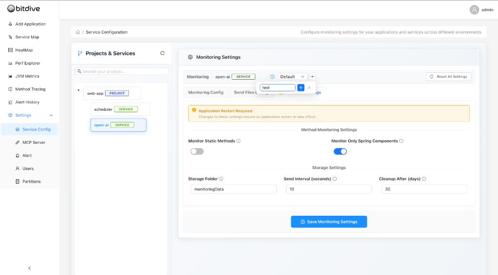 BitDive Profile Dropdown