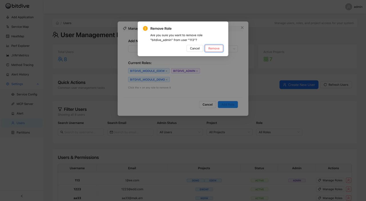 User Filtering Interface