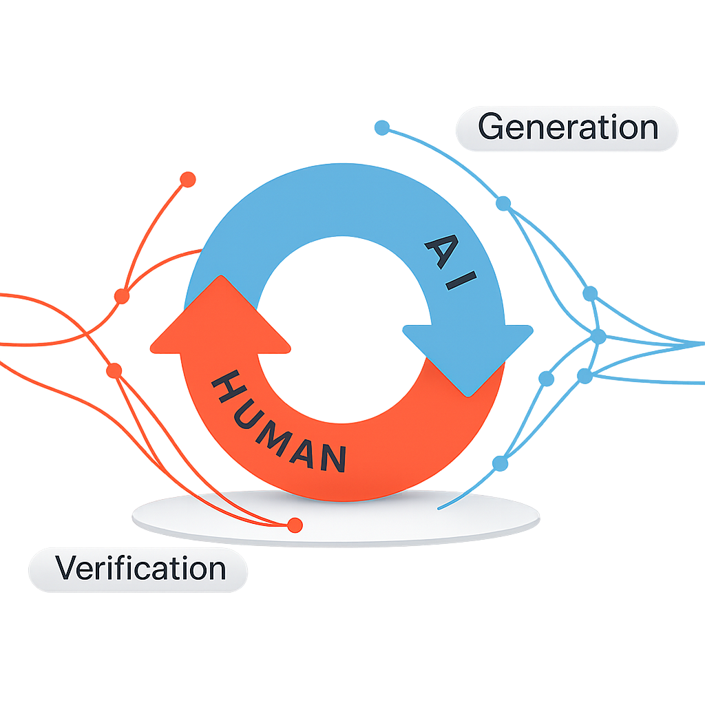 Verification Loop Diagram detailing the AI code generation and human verification process